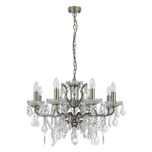 Tamara Iron & Crystal 8 Light Chandelier